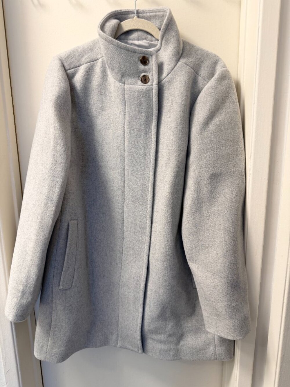 NEW J Crew Factory City coat with button neck - Picture 3 of 6